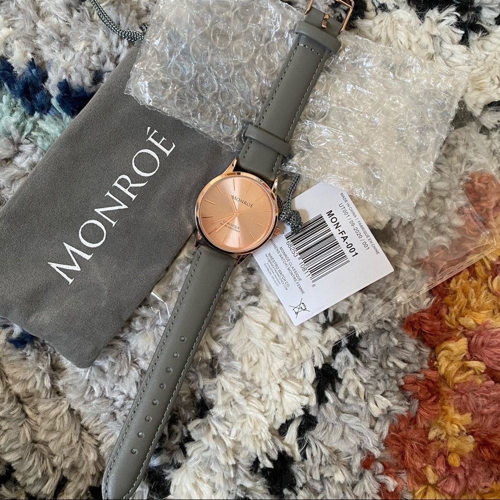 BNWT Monroé Classique Watch in Sunburst Solérose